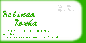 melinda komka business card